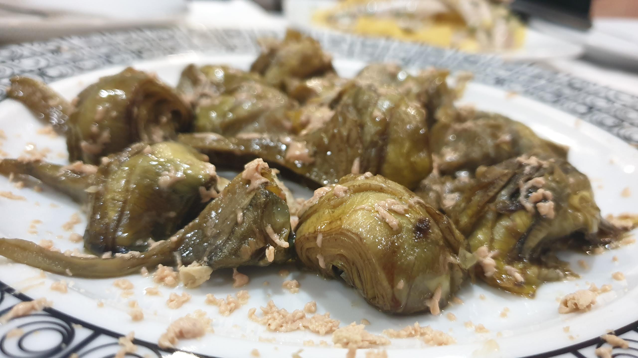 Alcachofas confitadas con foie